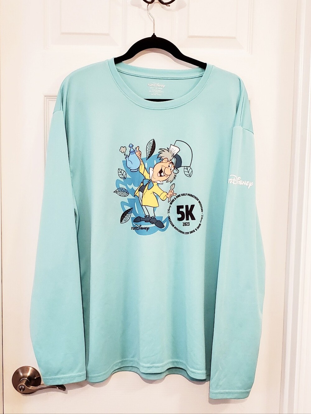 runDisney 5K Light Blue-Green Long Sleeve Tee 2X